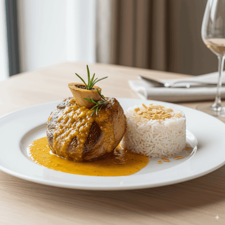 Ossobuco Assado com Molho de Laranja e Alecrim