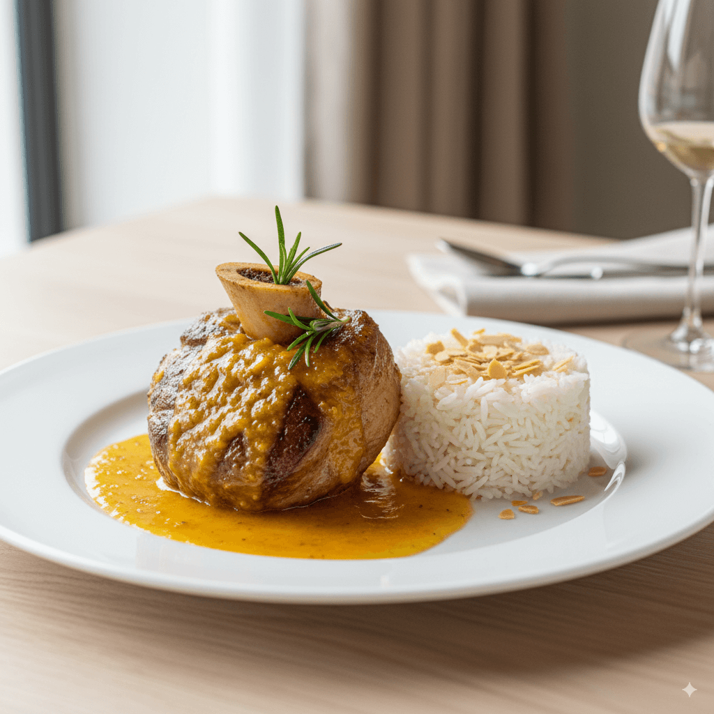Ossobuco Assado com Molho de Laranja e Alecrim