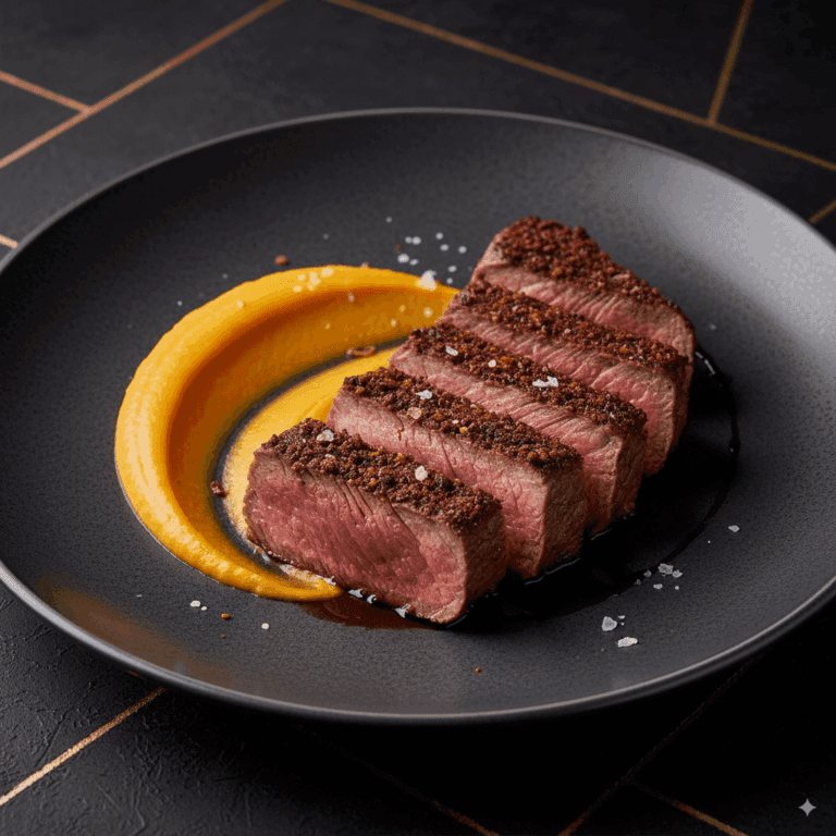 Alcatra ao Forno com Crosta de Cacau e Pimenta