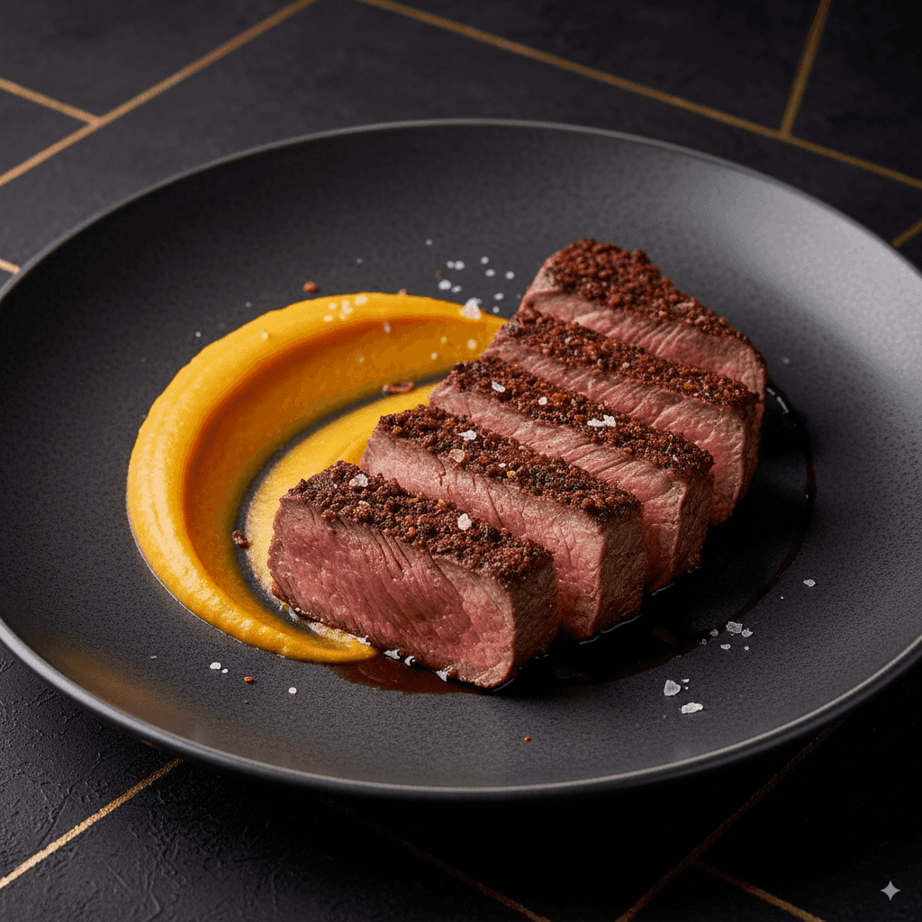 Alcatra ao Forno com Crosta de Cacau e Pimenta