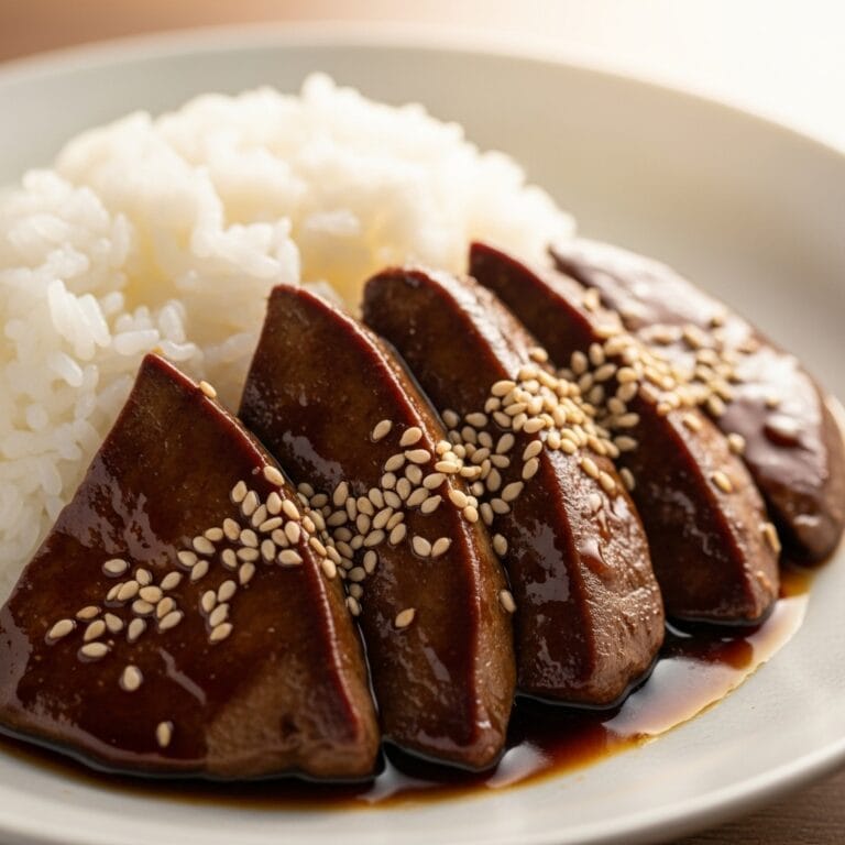 Fígado ao Molho Oriental com Gergelim