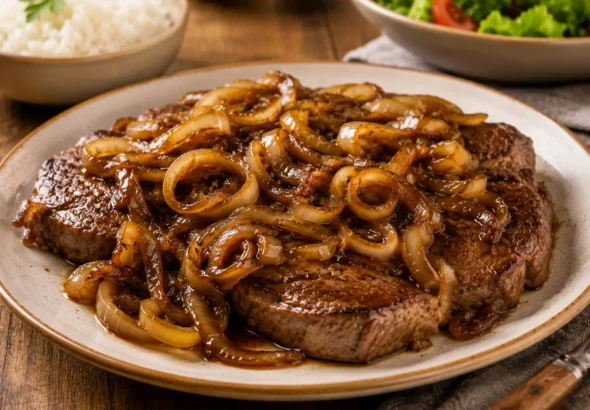 bife acebolado perfeito