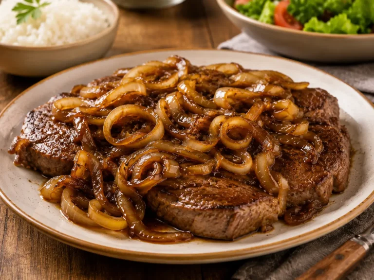 bife acebolado perfeito
